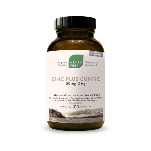 Zinc Plus Cuivre de Health First 100 capsules