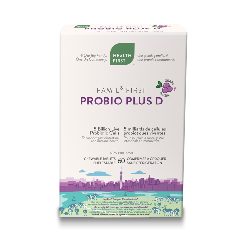 Health First Family First ProBio Plus D, 60 chewable tablets