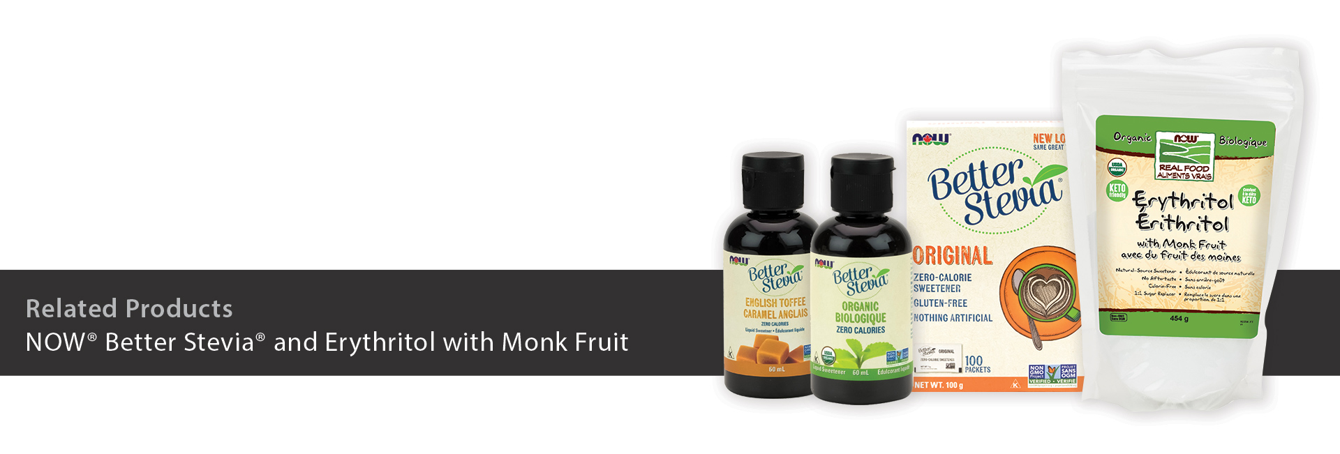 NOW Better Stevia and Erythritol with Monk Fruit
