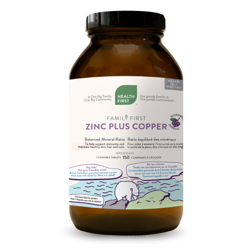 Health First Family First Zinc Plus Copper 150 chewable tablets