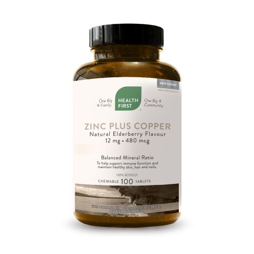Health First Zinc Plus Copper 100 chewable tablets