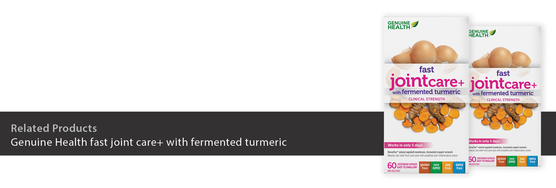 Genuine Health fast joint care+ with fermented turmeric