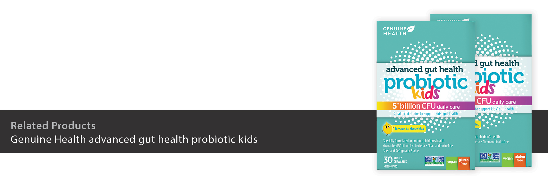 Genuine Health advanced gut health probiotic kids